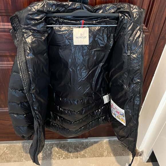 Moncler Black Zipper Men's Hooded Down Jacket - Picture 5 of 8